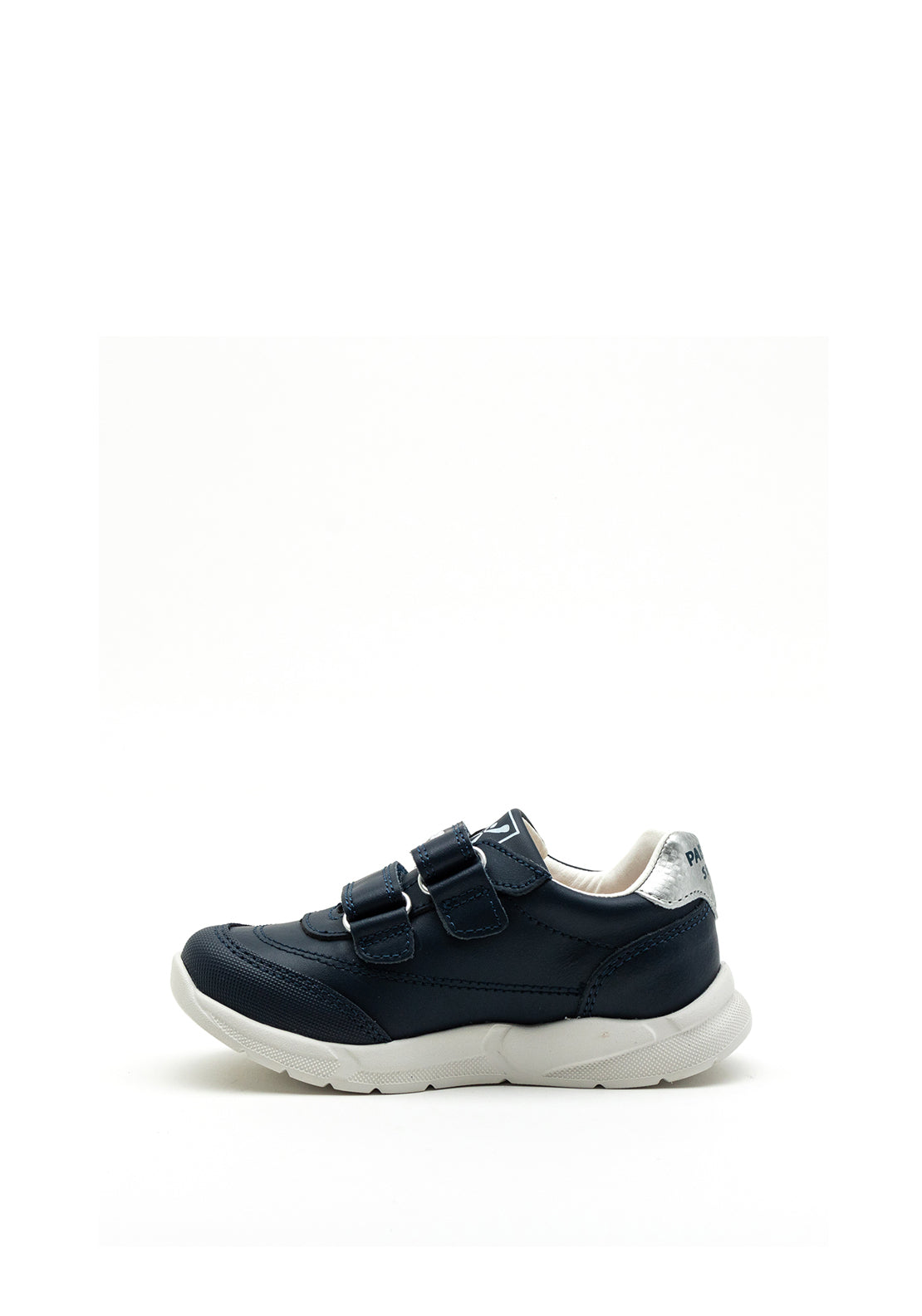 Pablosky Boys Sport Swoosh Logo Trainer, Navy and Silver