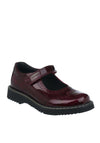Pablosky Girls Patent Leather Mary Jane School Shoes, Wine