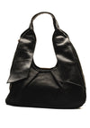 Zen Collection Hobo Style Faux Croc Shoulder Bag, Black