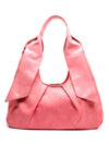 Zen Collection Hobo Style Faux Croc Shoulder Bag, Pink