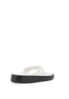 Zen Collection Faux Leather Flip Flop, White