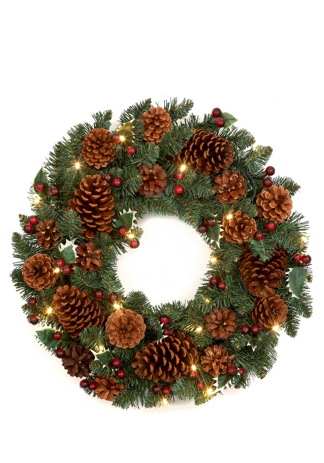 Premier Christmas Pre Lit LED Christmas Wreath