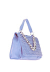 Zen Collection Medium Quilted Satchel Bag, Blue