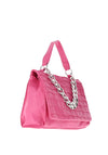 Zen Collection Medium Quilted Satchel Bag, Pink