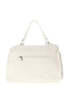 Zen Collection Medium Quilted Satchel Bag, White