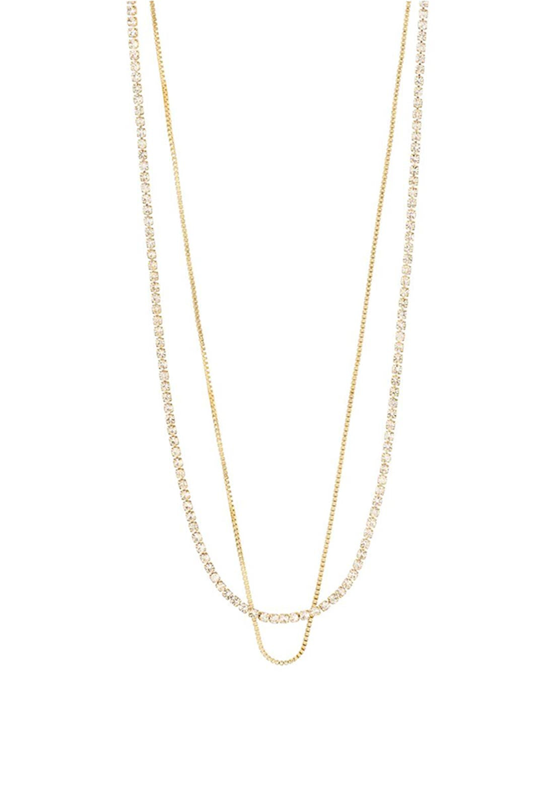 Pilgrim Mille Crystal 2 in 1 Necklace, Gold