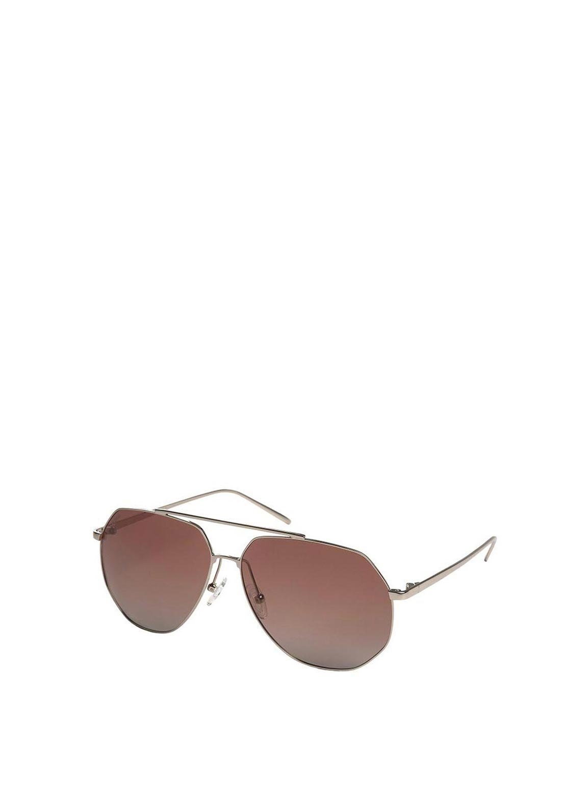 Pilgrim Gabriel Silver Plated Sunglasses, Brown
