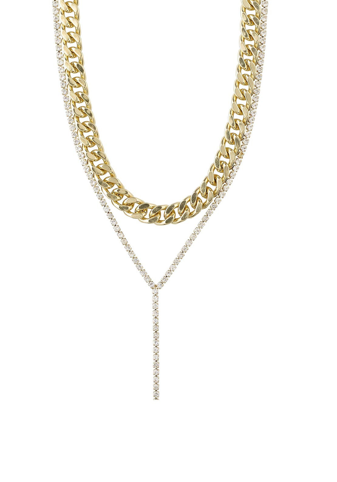 Pilgrim Radiance Chain Link Necklace, Gold