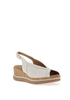 Pitillos Sling Back Wedge Sandals, White