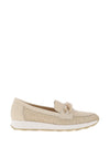 Pitillos Mesh Panel Loafers, Beige