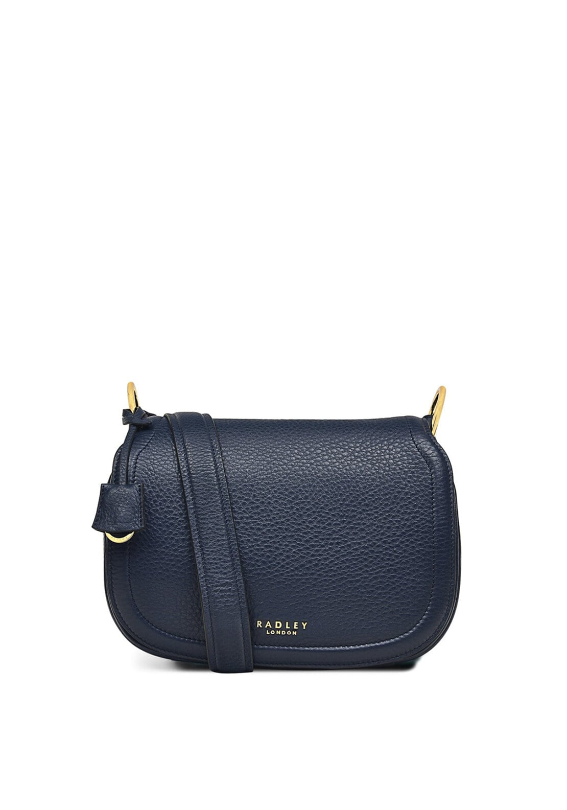 Radley York Walk Medium Flapover Cross Body Bag, Navy McElhinneys