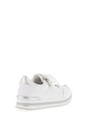 Remonte Leather Ribbon Lace Zip Trainers, White