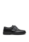 Rieker Mens Extra Wide Leather Shoe, Black
