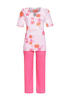 Ringella Floral Keyhole Neck Pyjama Set, Pink