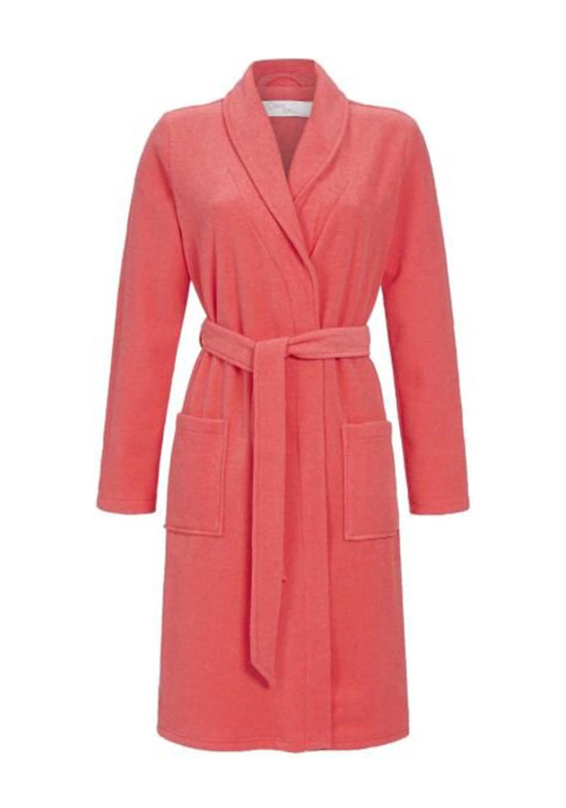 ladies pink dressing gown YOURS Plus Size Pink Super Luxe Maxi Dressing Gown