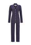 Ringella Striped Jersey Pyjama Set, Navy