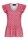 Ringella Floral Flounce Pyjama Top, Red Multi