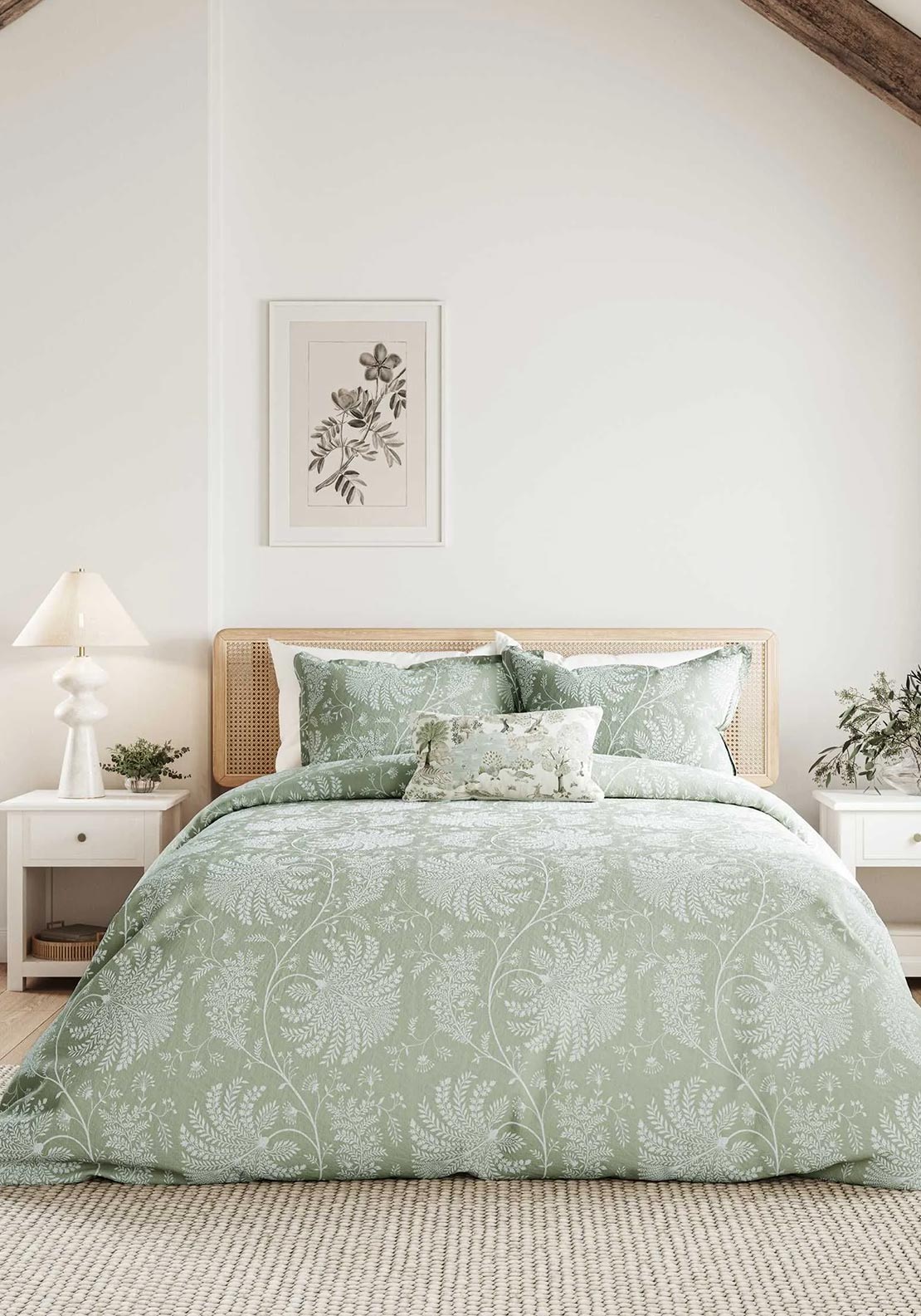 Sanderson Mapperton Duvet Set, Sage