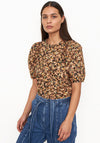 Second Female Mayda Ditsy Floral Print Blouse, Peach Multi