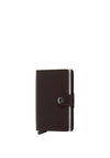 Secrid Leather Mini Wallet, Dark Brown