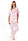 Slenderella Peony Rose Pyjamas, Pink