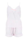 Slenderella Striped Shorty Pyjama Set, Pink