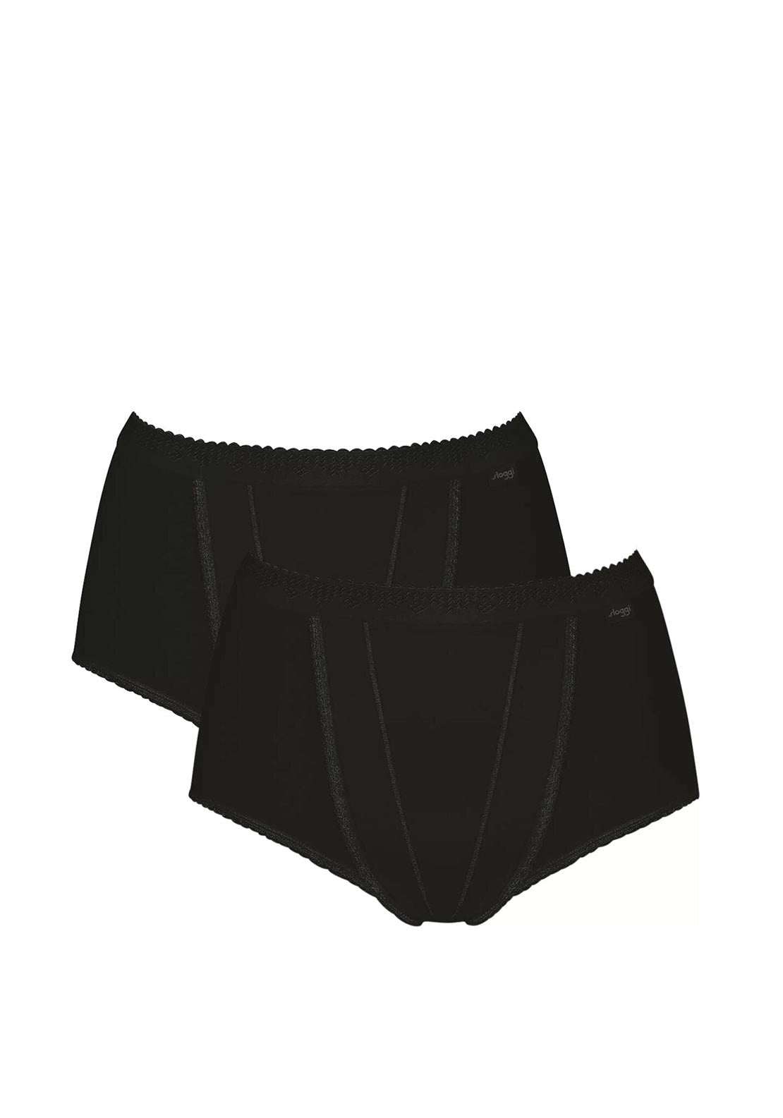 Sloggi Control Twin Pack Maxi Briefs, Black McElhinneys