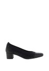 Softmode Ella Leopard Print Block Heel Shoes, Black