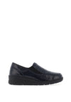 Softmode Fay Patent Croc Wedge Comfort Shoes, Navy