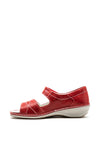 Dubarry Yolanda Leather Velcro Strap Sandals, Red