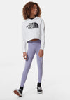 The North Face Girls Cropped Large Logo Hoodie, White