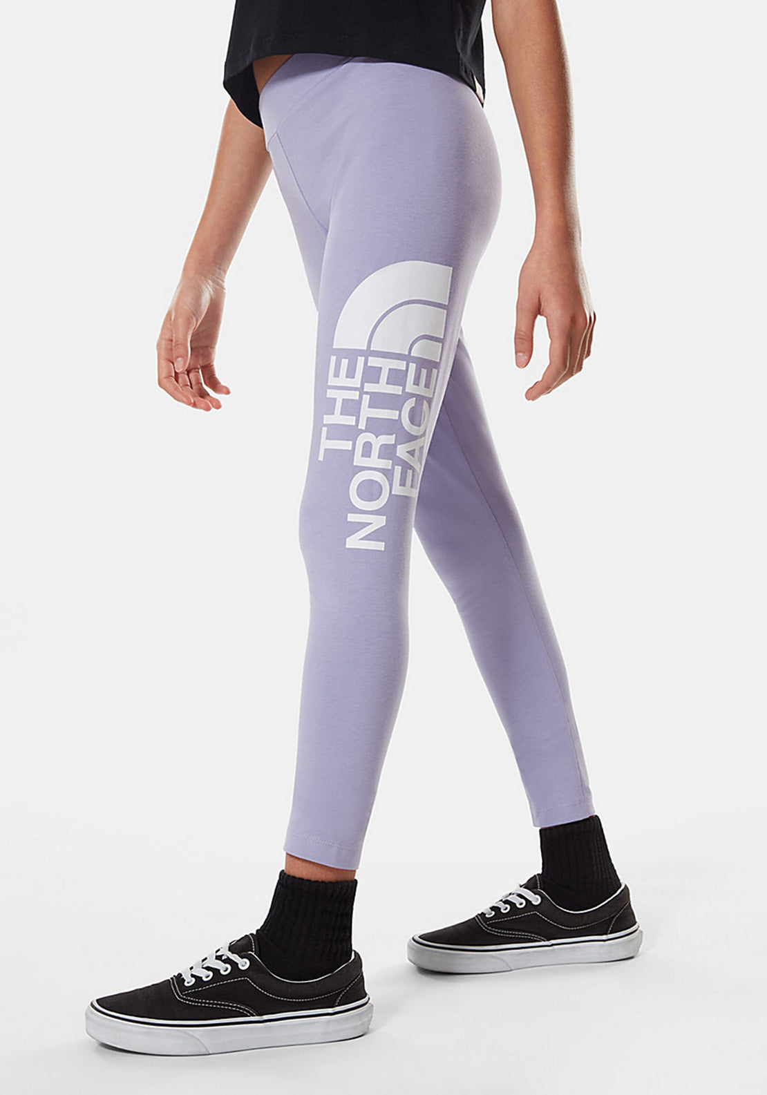 The North Face Girls Large Logo Leggings, Sweet Lavender - McElhinneys