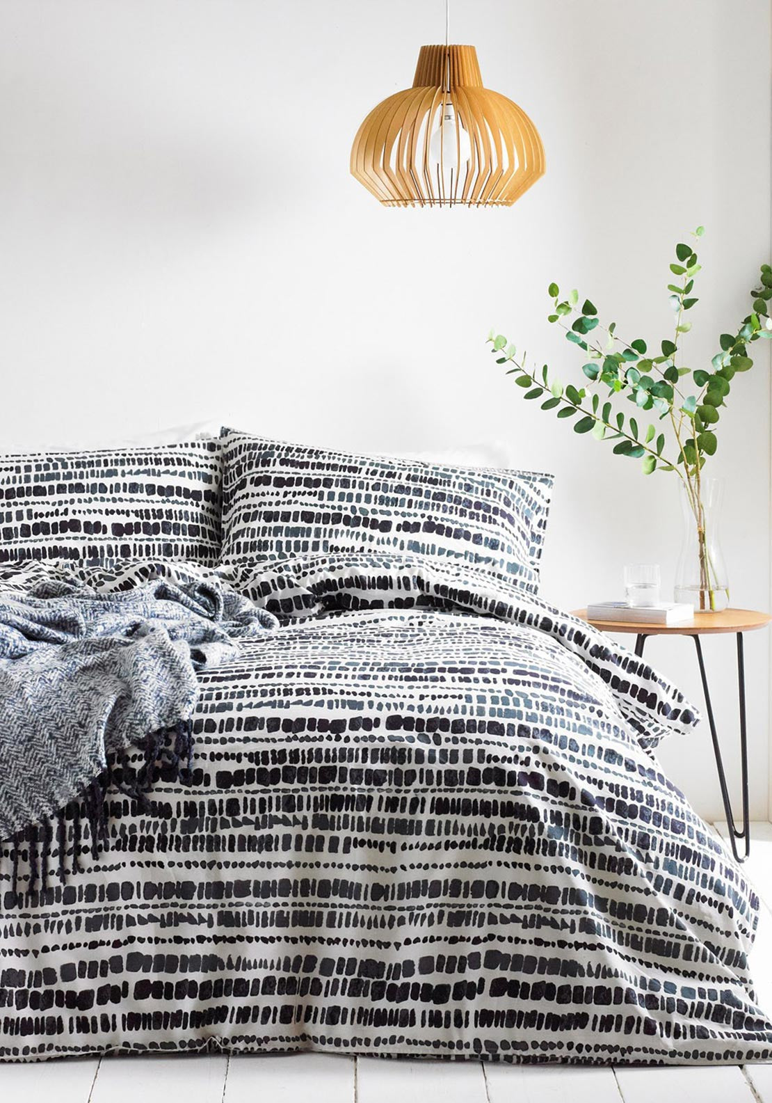 BRUSHSTROKE SKS DUVET SET INK