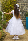 Tinkerbelle IS20562 Lace Layered Skirt Communion Dress, White