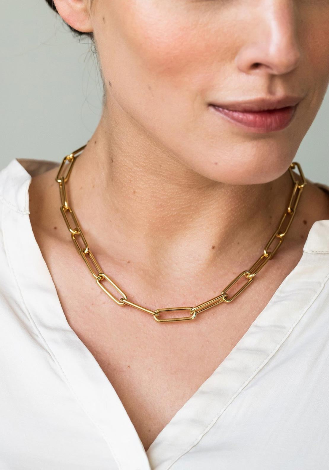 Ti Sento Chain Link Necklace, Gold