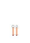 Ti Sento Milano Tube Shaped Stone Earring Charms, Coral Pink