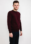 Tom Penn Round Neck Sweater, Burgundy