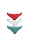 Tommy Hilfiger Womens 3 Pack Thong, Multi