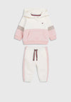 Tommy Hilfiger Baby Girl Colour Blocked Hooded Tracksuit, Pink
