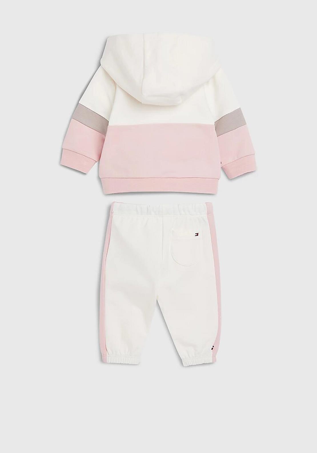 Tommy Hilfiger Baby Girl Colour Blocked Hooded Tracksuit, Pink