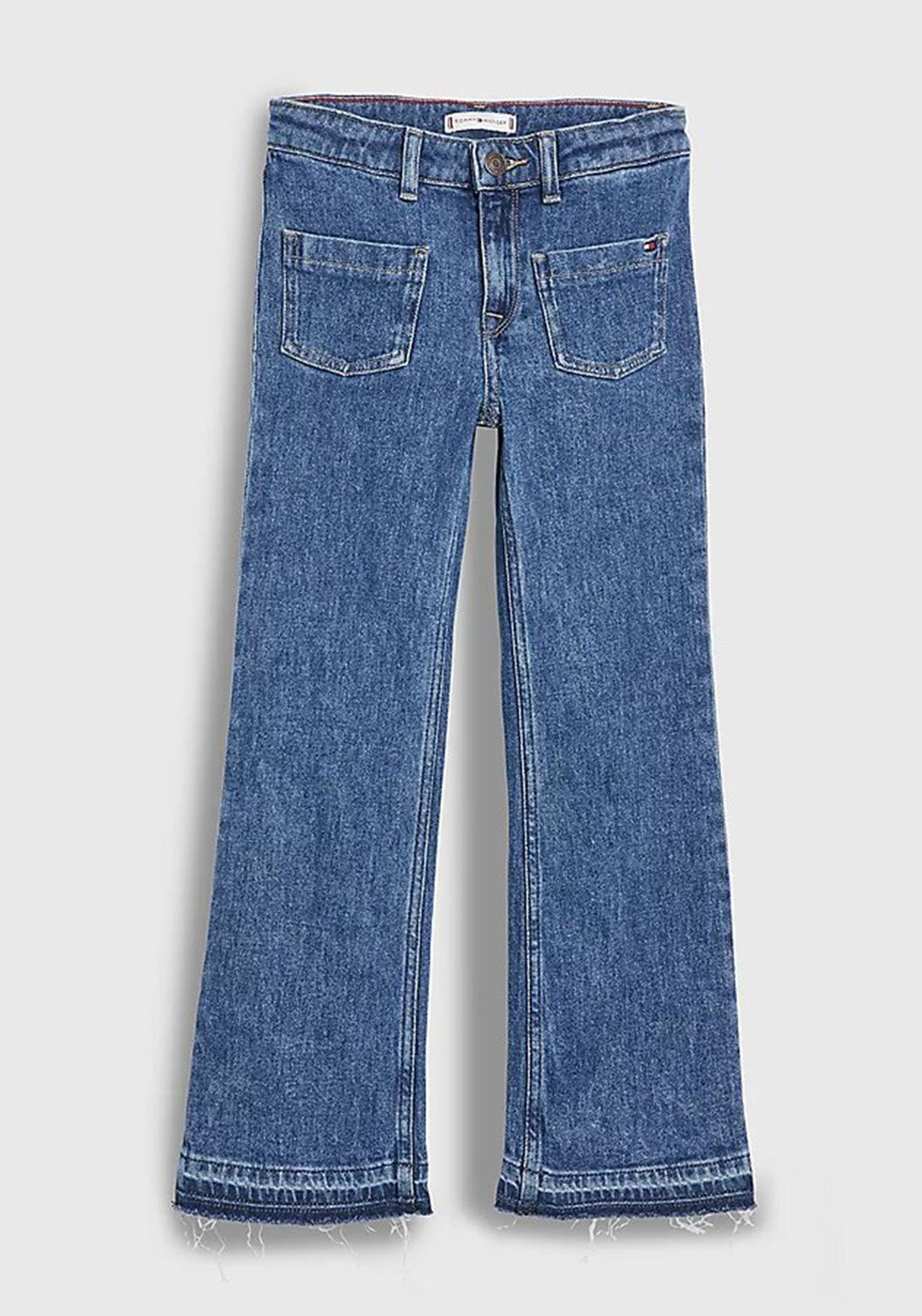 Tommy Hilfiger Girls Raw Hem Flared Jeans, Hemp McElhinneys