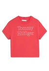 Tommy Hilfiger Girl Stitch Short Sleeve Tee, Laser Pink