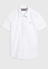 Tommy Hilfiger Boys Oxford Short Sleeve Shirt, White