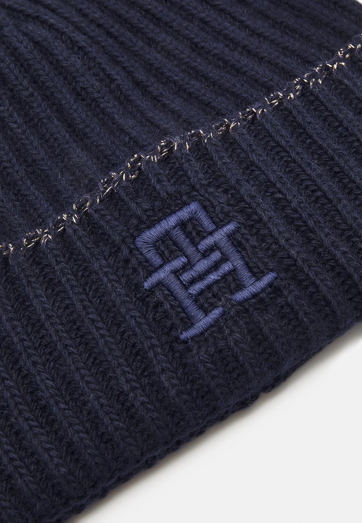 Tommy Hilfiger Festive Luxe Beanie, Navy