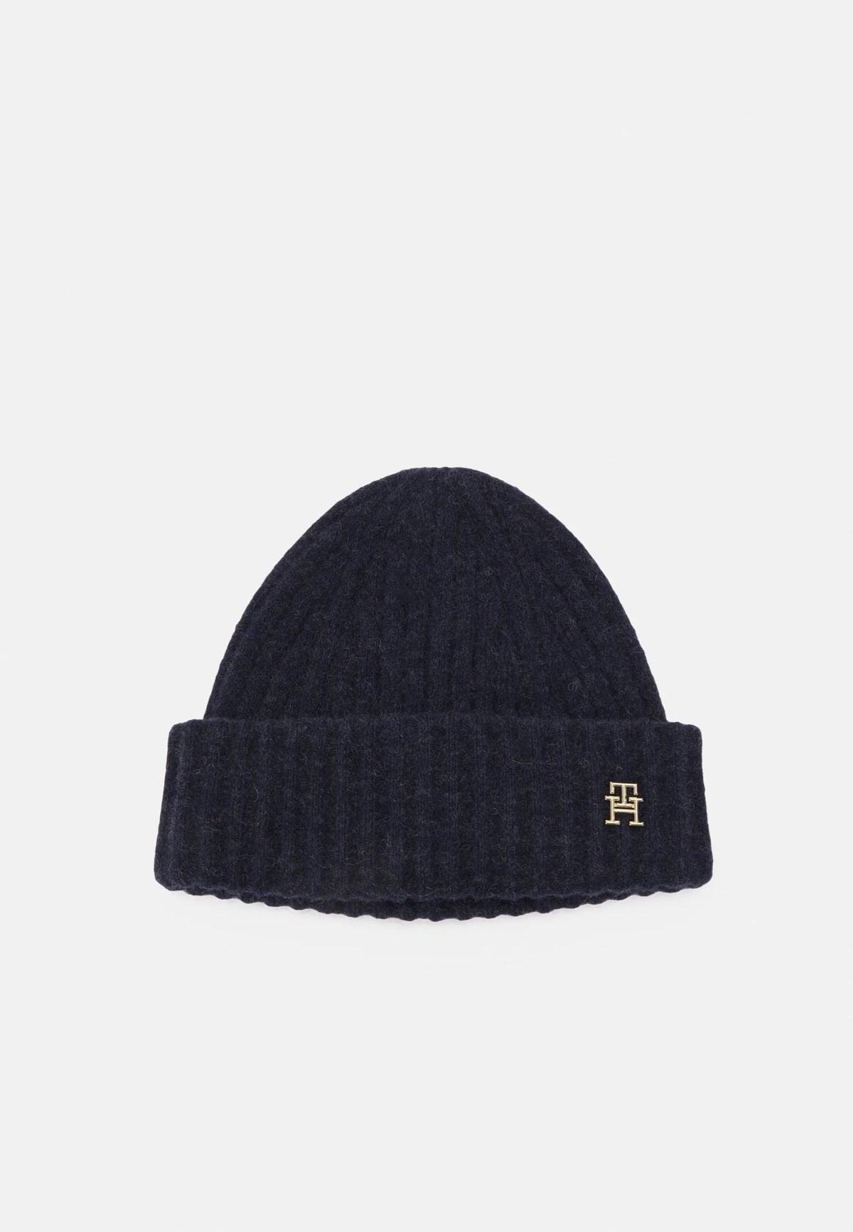 Tommy Hilfiger Modern Monogram Plaque Fluffy Beanie, Navy