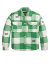 Tommy Hilfiger Boys Sherpa Lined Checked Overshirt, Green