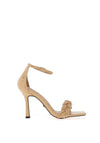 Una Healy Sweete Motions Chain Pleat Heeled Sandals, Nude