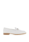Unisa Dalcy Leather Chain Loafer, White