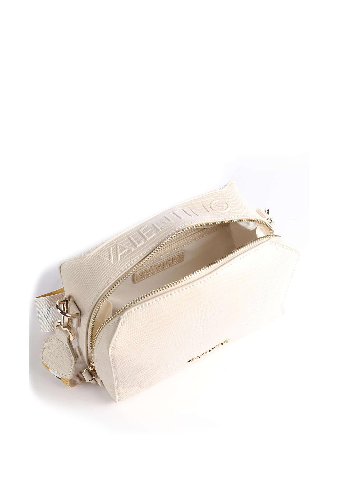 Valentino By Mario Pattie Snake Print Crossbody Bag, Cream