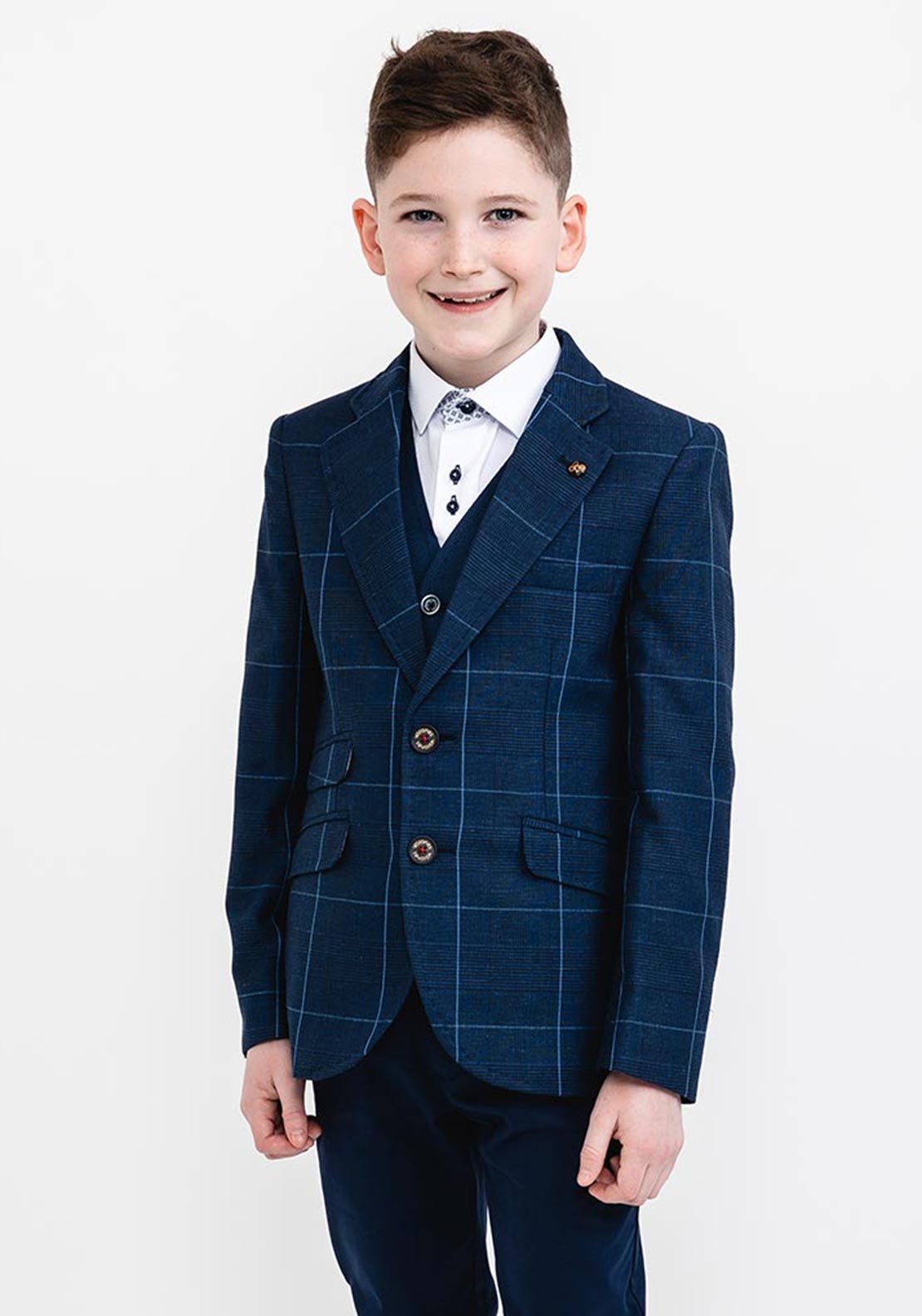 One Varones Boys Moss Green Waistcoat:-10-10018 84